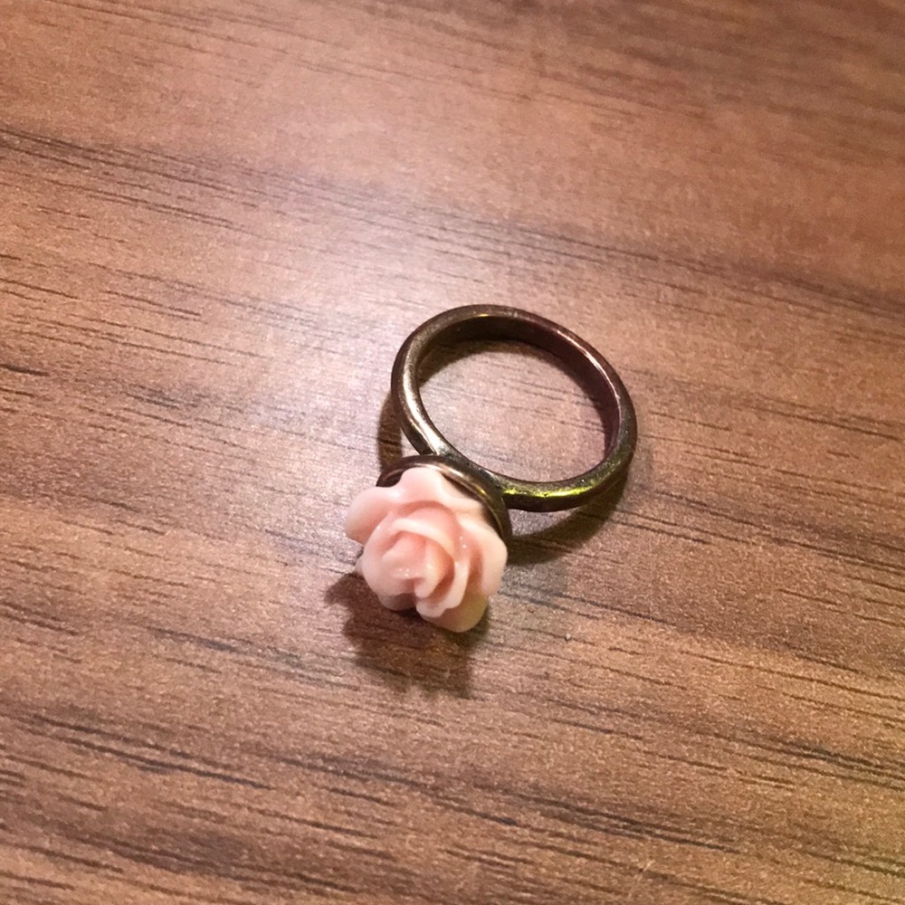Pink and Gold Rose Ring